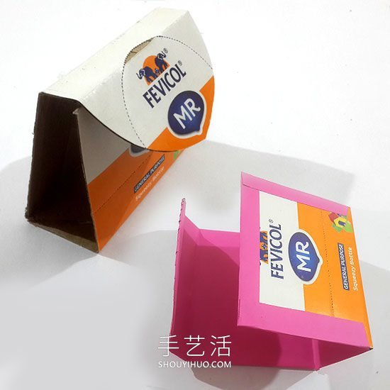 废纸盒手工制作手拿包钱包的教程 -  www.shouyihuo.com