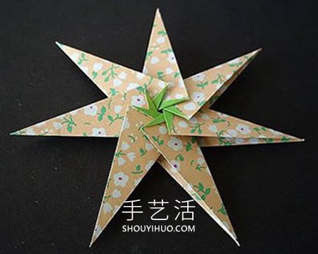 超简单的七角星星的折法图解 -  www.shouyihuo.com