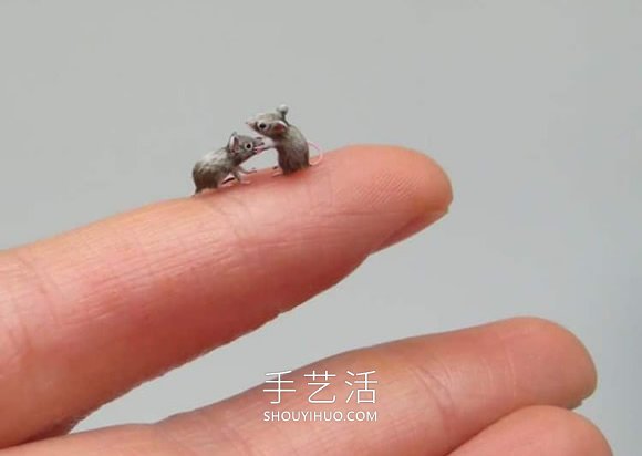 超逼真微型动物雕像，足以放在您的指尖！ -  www.shouyihuo.com