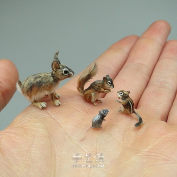 超逼真微型动物雕像，足以放在您的指尖！ -  www.shouyihuo.com