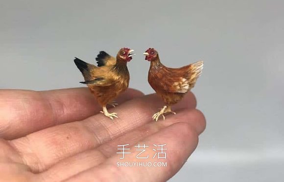 超逼真微型动物雕像，足以放在您的指尖！ -  www.shouyihuo.com