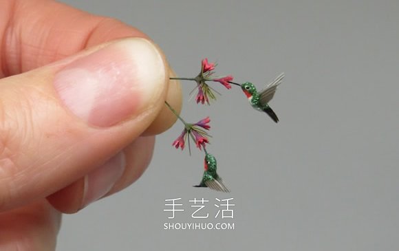 超逼真微型动物雕像，足以放在您的指尖！ -  www.shouyihuo.com