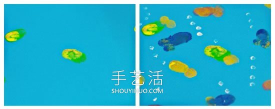 幼儿指纹鱼水族馆的画法教程 -  www.shouyihuo.com