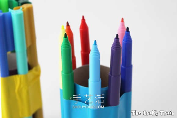 幼儿手工制作卷纸筒涂鸦器的做法教程 -  www.shouyihuo.com