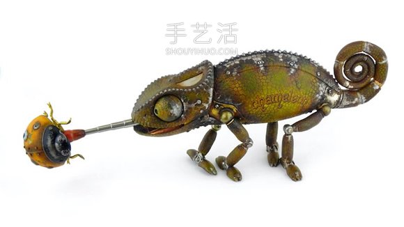 丢弃的机械零件DIY蒸汽朋克风的动物雕塑 -  www.shouyihuo.com