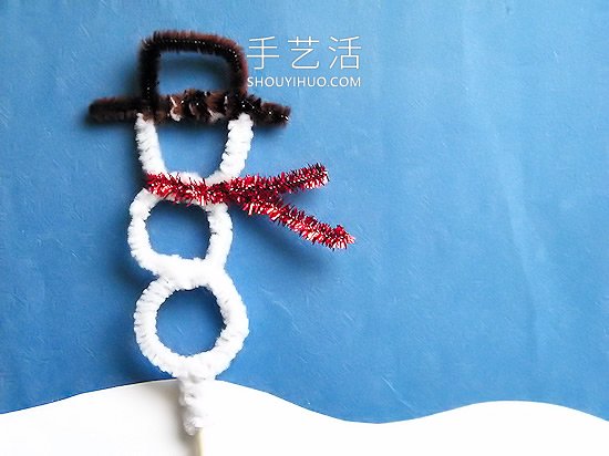 扭扭棒手工制作雪人的做法教程 -  www.shouyihuo.com